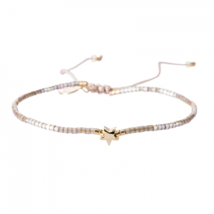 Star silk gold armband